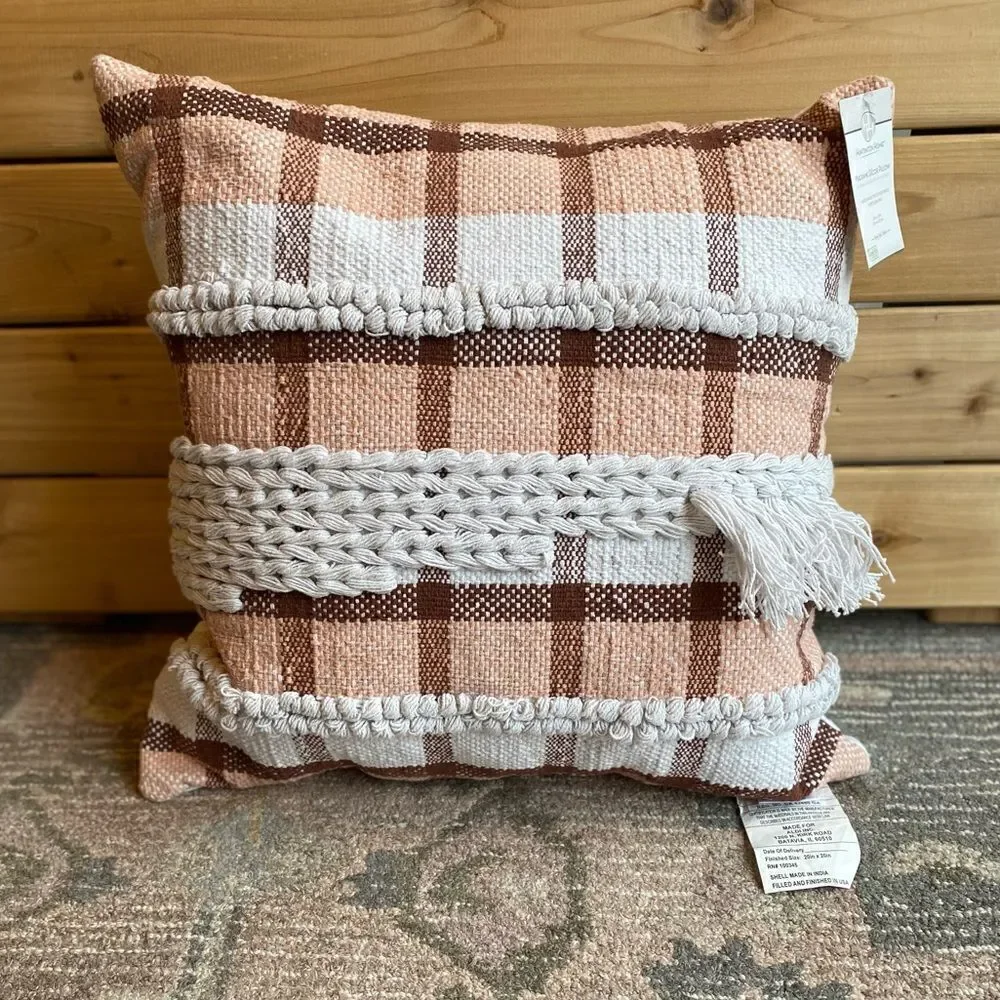 Huntington Home Macrame Throw Pillow